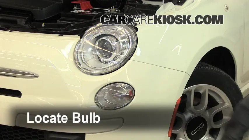 2012 Fiat 500 Pop 1.4L 4 Cyl. Lights Headlight (replace bulb)